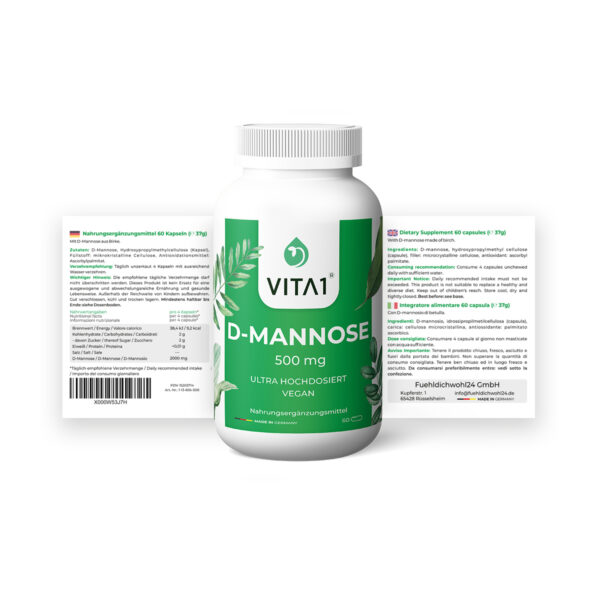 vita1 d mannose capsules 60x 500 mg 5