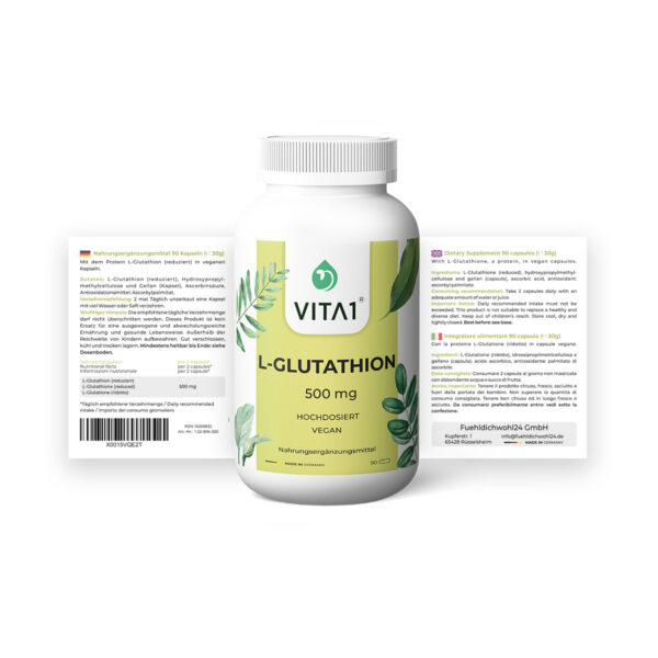 vita1 l glutathione 90 capsules 500 mg 6